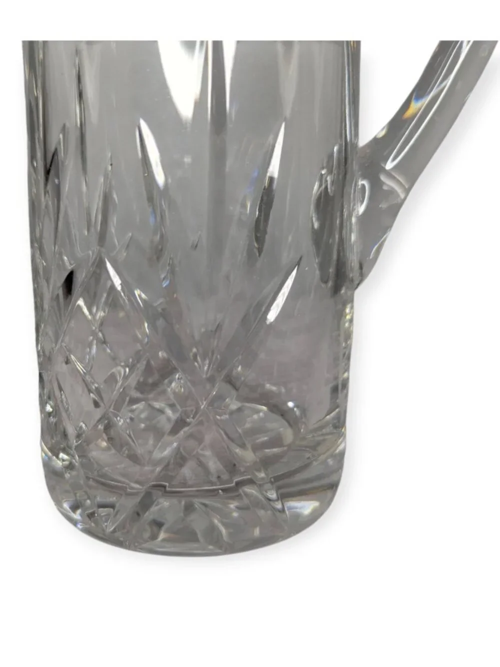 Vintage Sambor Clear Cut Glass Pitcher Classic Crystal-Look Made in Yugoslavia
